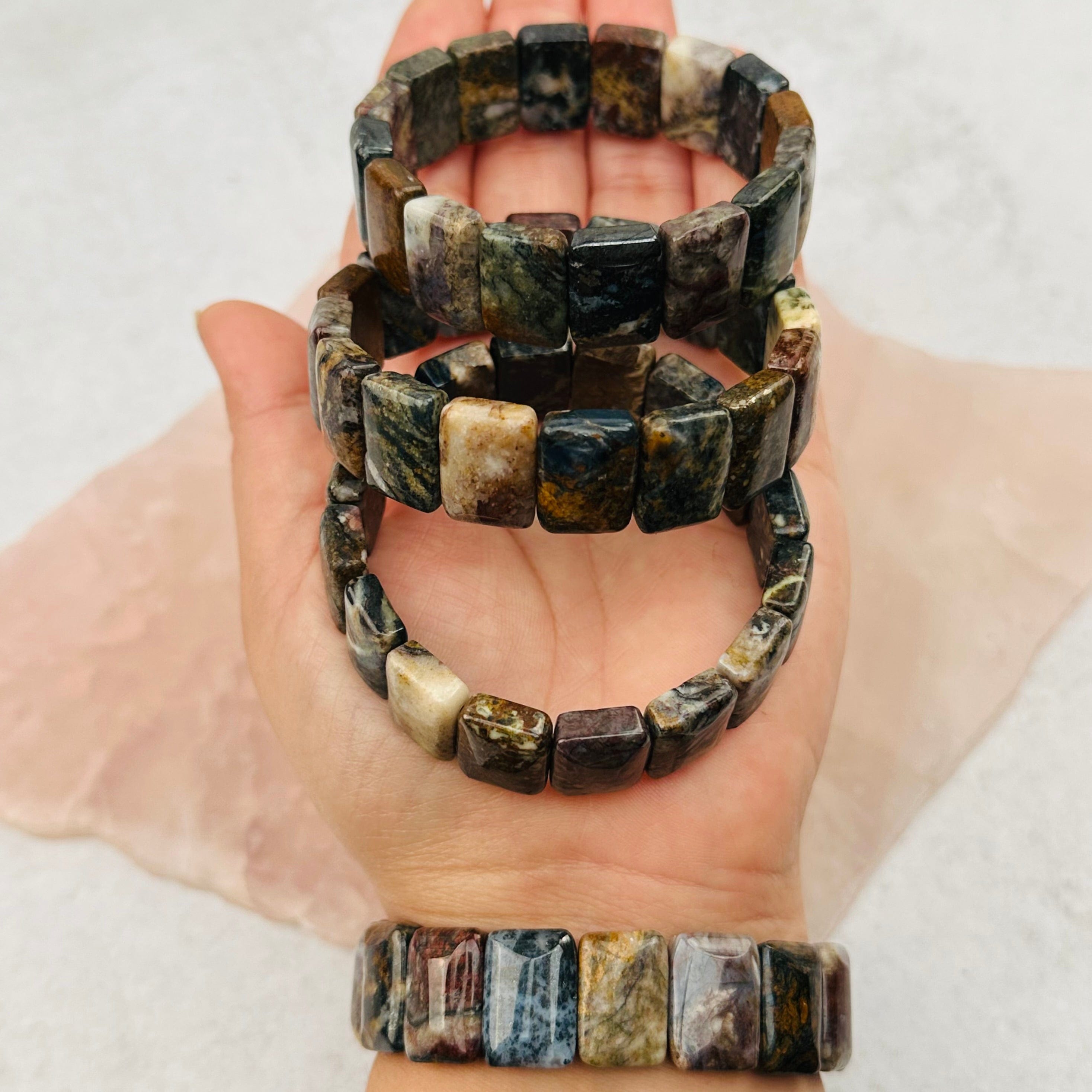 Pietersite Rectangle Bead Bracelet