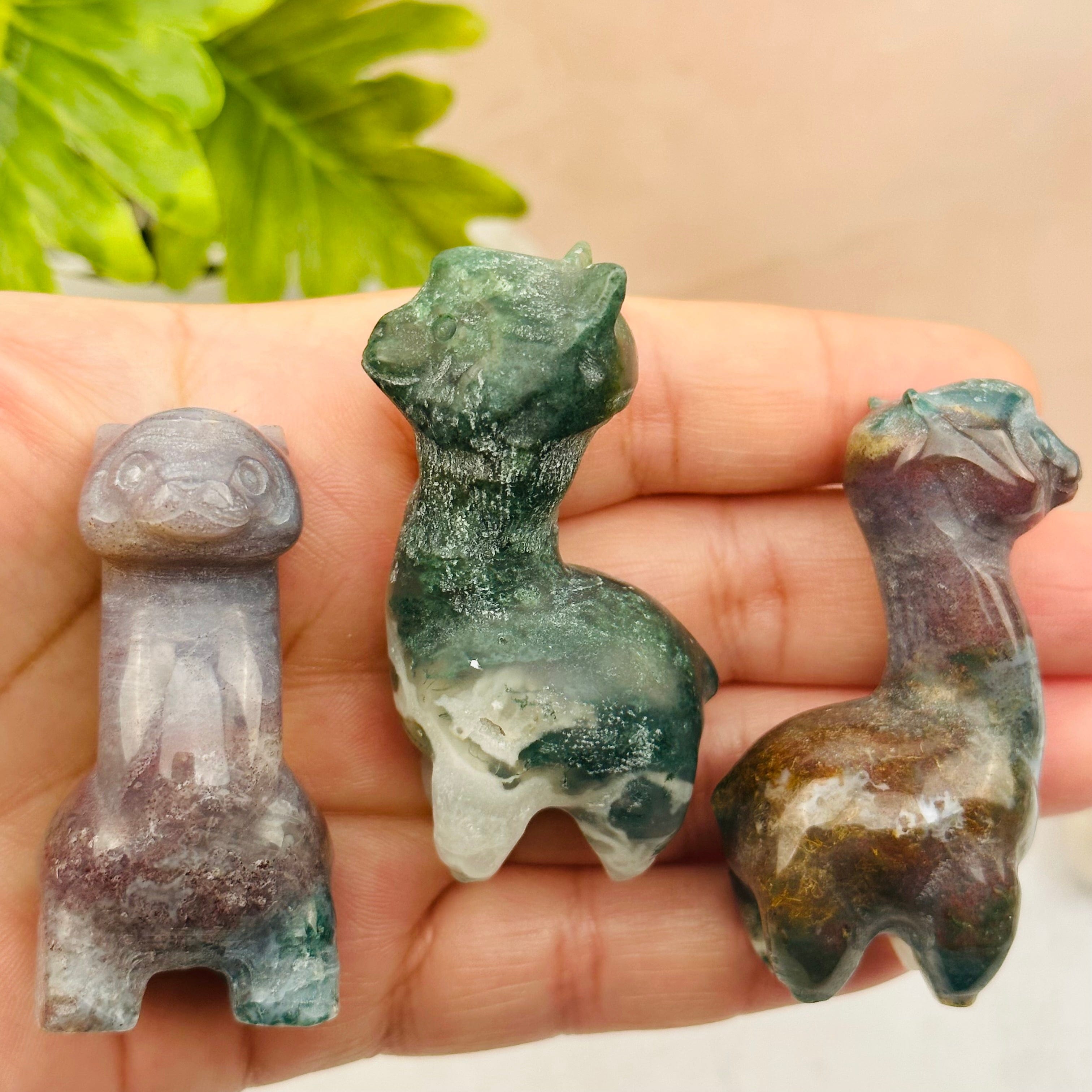 Carved Gemstone Alpaca - You Choose Stone -