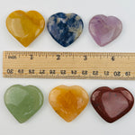 Chakra Stones - Heart Shaped Chakra Stone - Chakra Heart Set - (RK8B15)