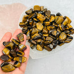 1 lb Bag Tiger Eye Crystal Small Tumbled Stones