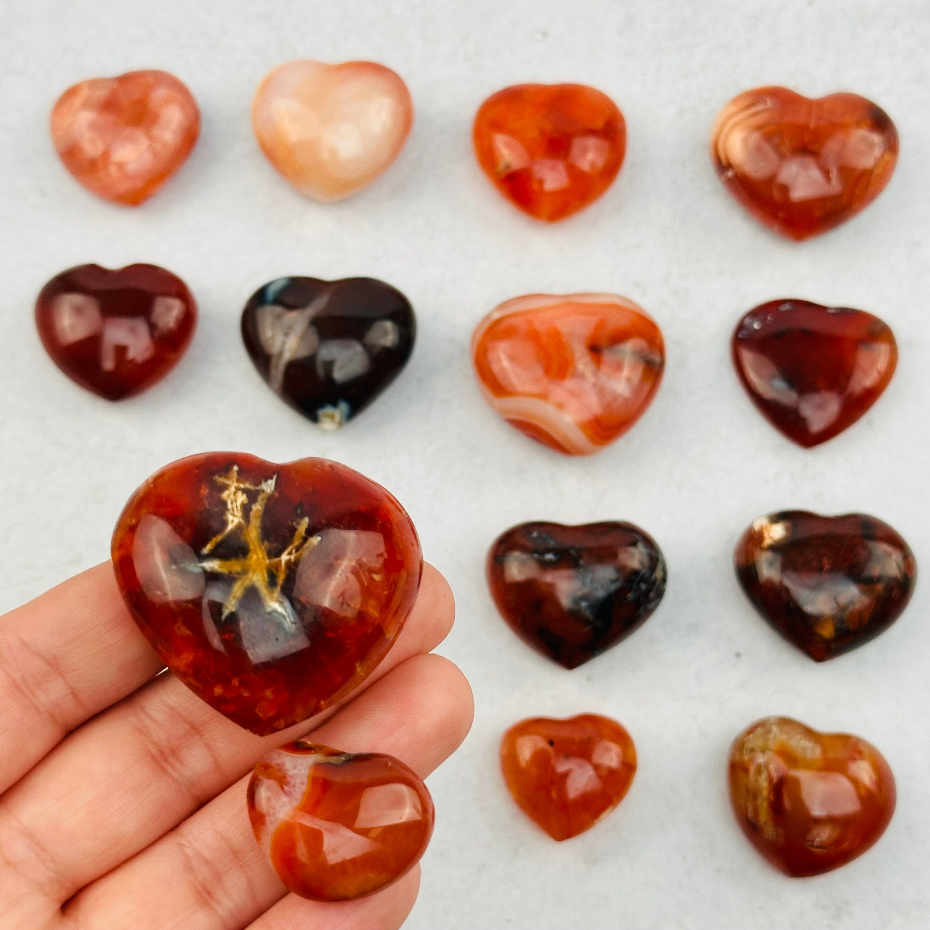 Carnelian Crystal Heart - CHOOSE WEIGHT