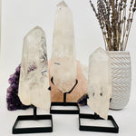 Crystal Quartz Point with Phantoms on Stand