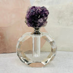 Amethyst Crystal Natural Cluster Top Medium Perfume Bottle