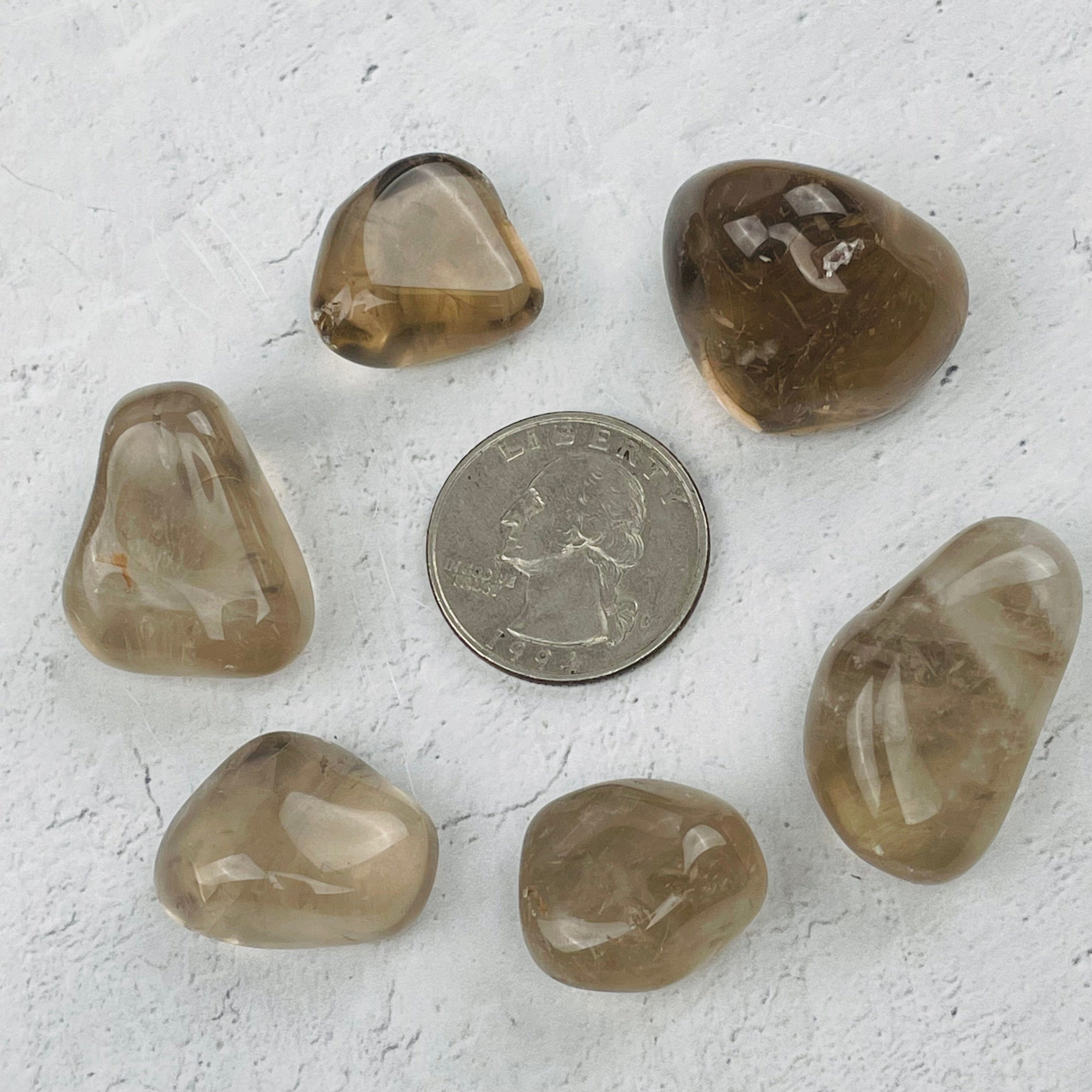 1 lb Smokey Quartz Small Tumbled Stones