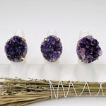 Amethyst Cluster Statement Adjustable Ring