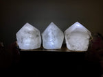 Rose Quartz and Crystal Point Lamps with USB Cord