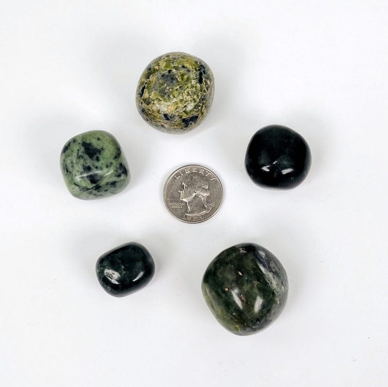 1/2 LB Bag - Nephrite Tumbled Stones -