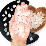 1 lb Crystal Quartz Small Tumbled Gemstones - Polished Stones - Jewelry supplies - Arts and Crafts