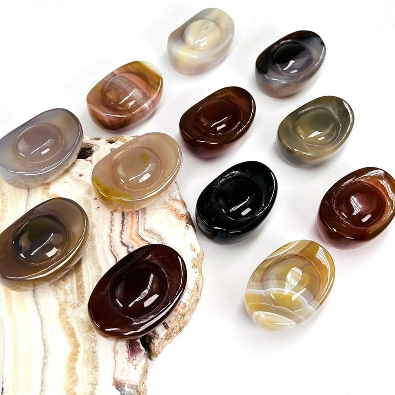 Carnelian Crystal Yuanbao - Carved Stone - Money Stone Healing Stones