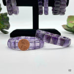 Amethyst Square Bead Bracelet