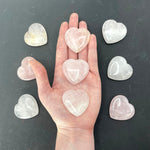 Rose Quartz Polished Crystal Hearts