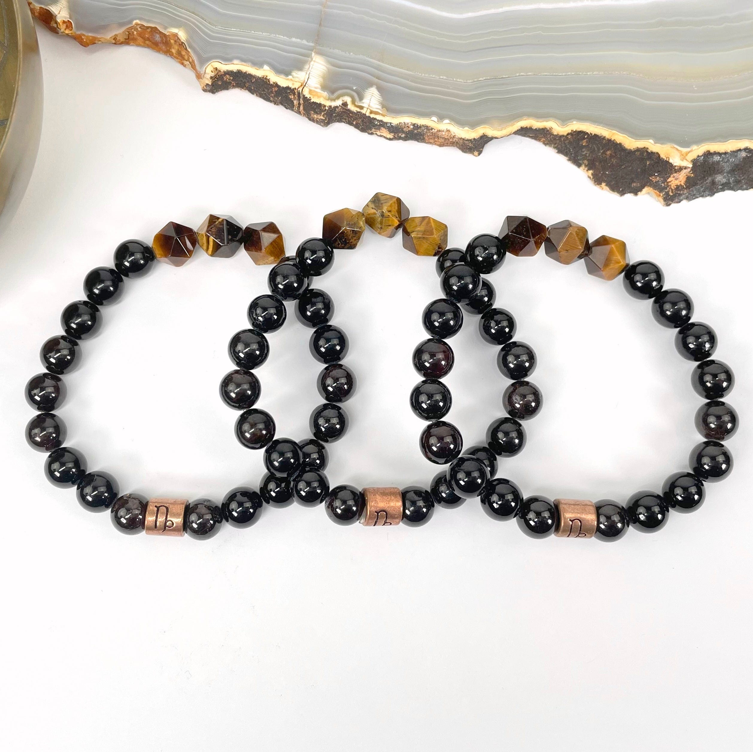 Capricorn Zodiac Gemstone Crystal Stretch Bracelet