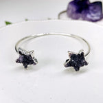 Double Star Druzy Adjustable Bracelet - Silver or Gold -