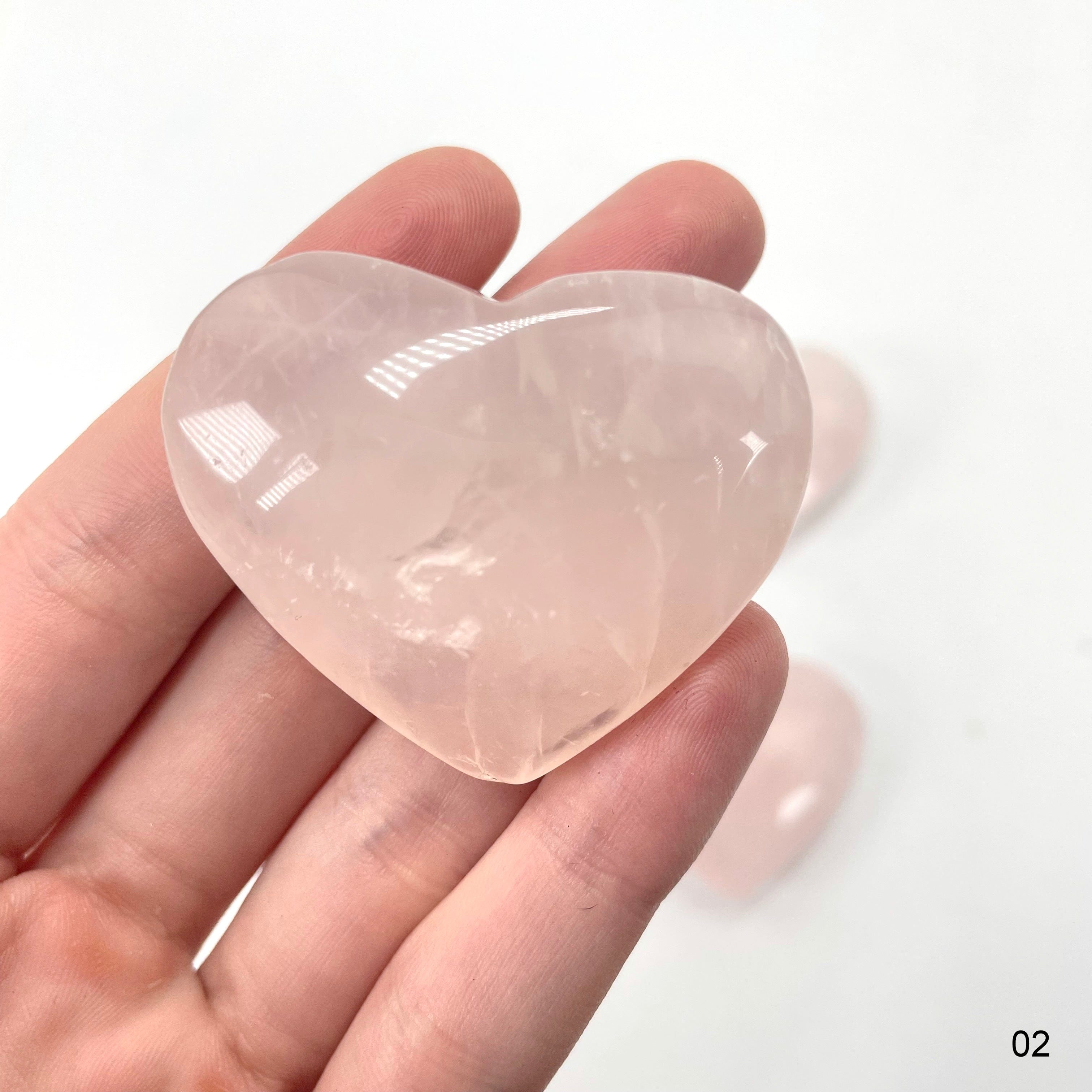 Rose Quartz Polished Hearts - You Choose