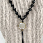 Black Obsidian Mala Bead Adjustable Necklace