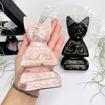 Cat Buddha - Black or White Cat -