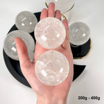 Crystal Quartz Polished Spheres - By Weight