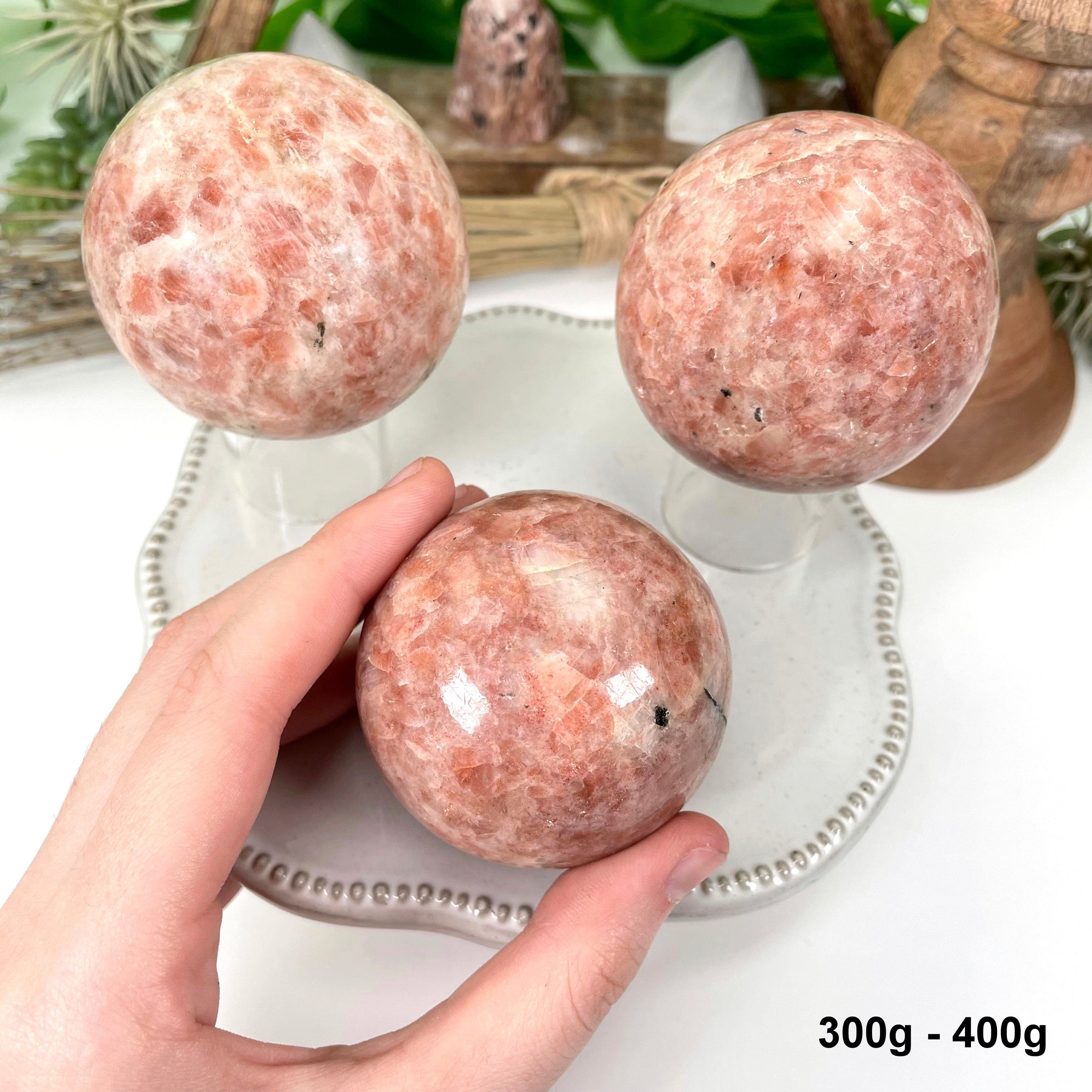 Sunstone Polished Spheres - By Weight