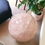 Huge Rose Quartz Sphere - Over 127pounds - Zen Space Decor -