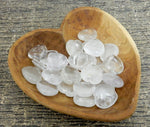 Crystal Quartz Heart Shaped Stone (RK36B12-08)