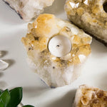 Citrine Crystal Cluster Candle Holder