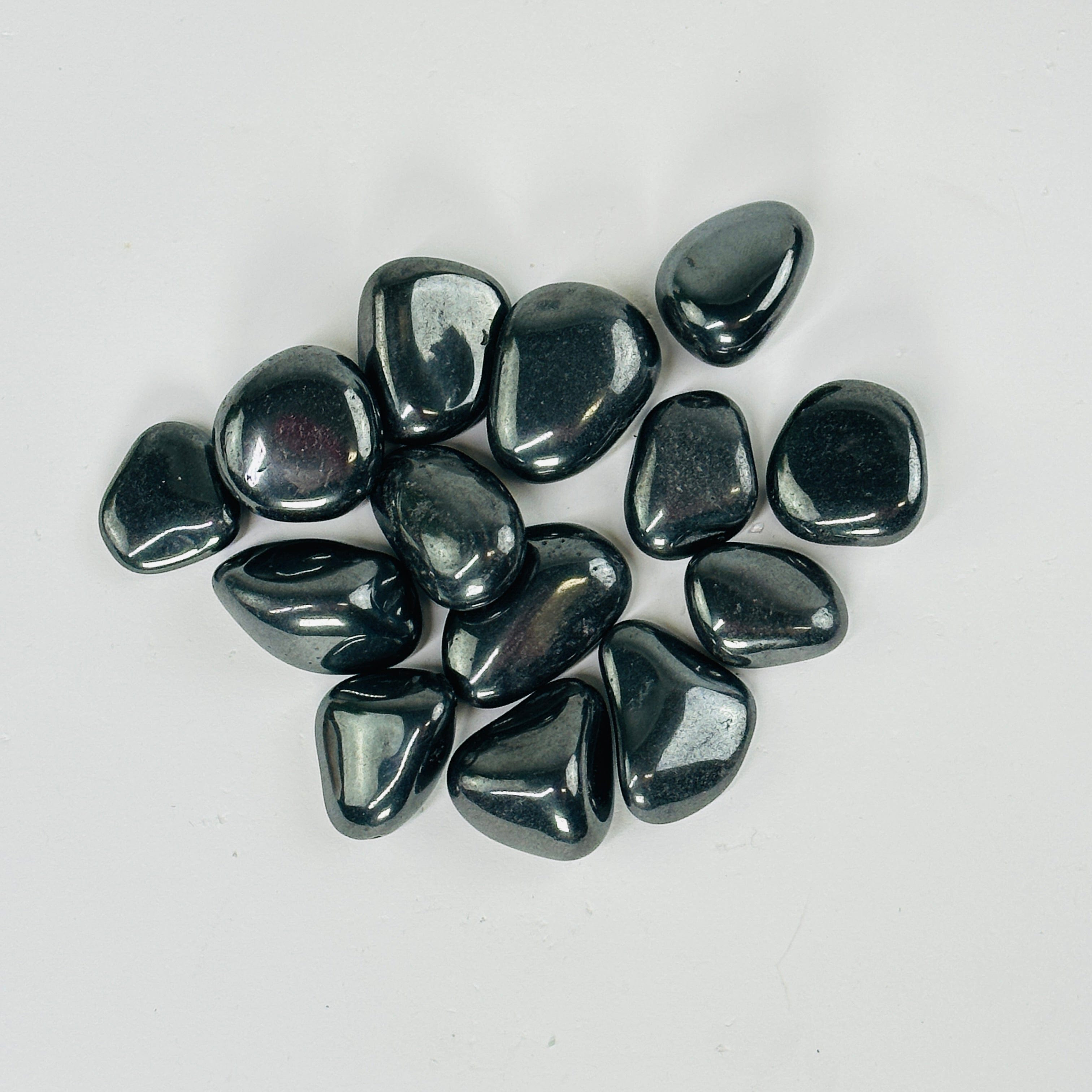 1 LB Bag Hematite Tumbled Gemstones- Small Polished Stones