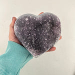 Amethyst Crystal Cluster Heart