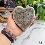 Purple Amethyst Druzy Hearts - YOU CHOOSE