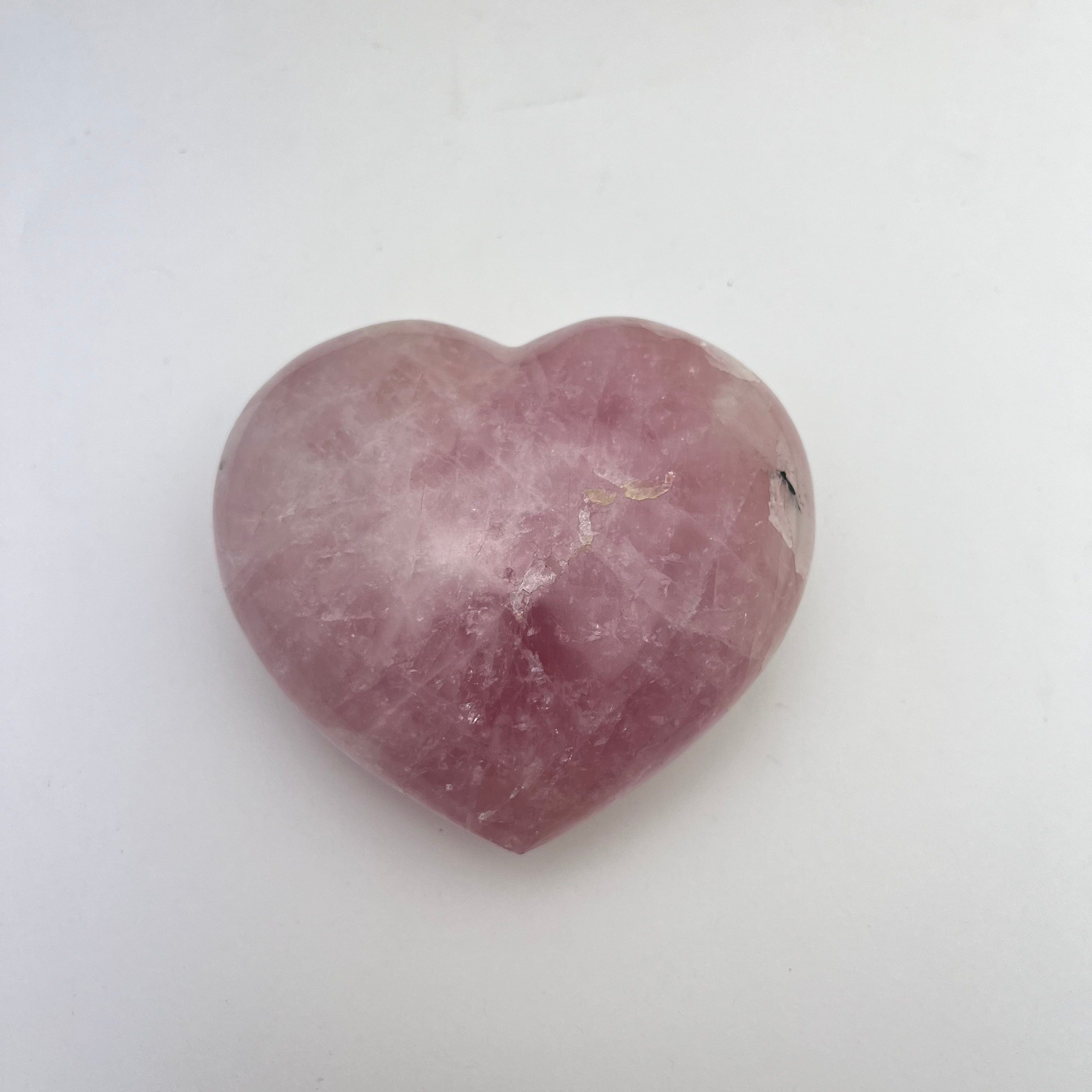 Polished Rose Quartz Heart