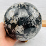 Black Tourmilated Quartz Gigantic Sphere - OOAK -