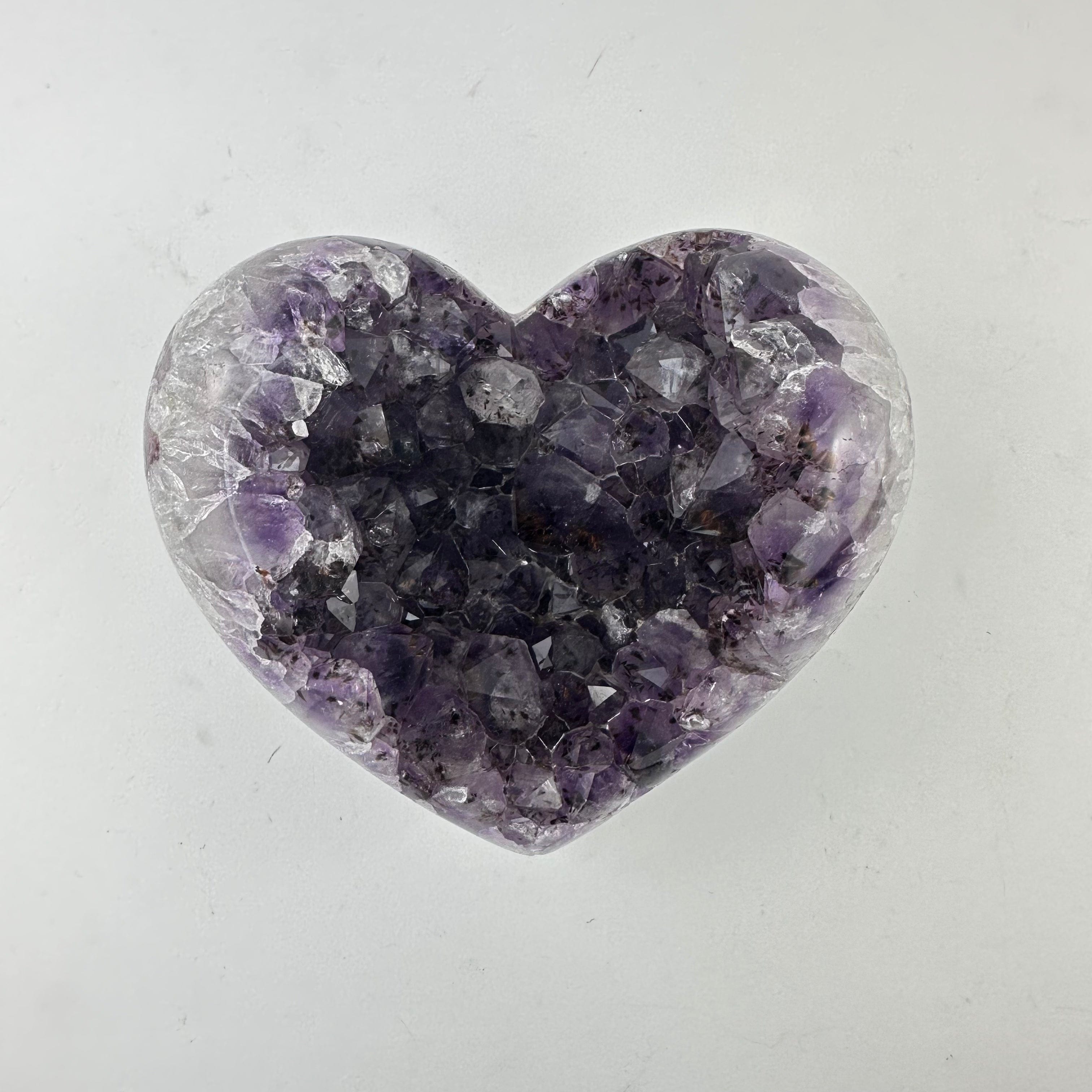 Amethyst Crystal Cluster Heart