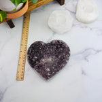 Amethyst Cluster Druzy Heart