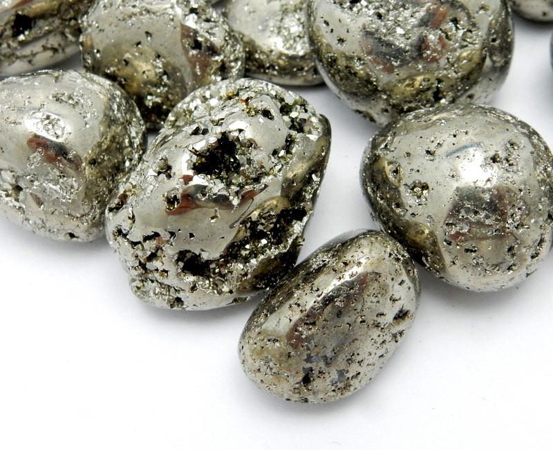 Tumbled Iron Pyrite Stones - 1/2 Pound Bag or 1 Pound Bag