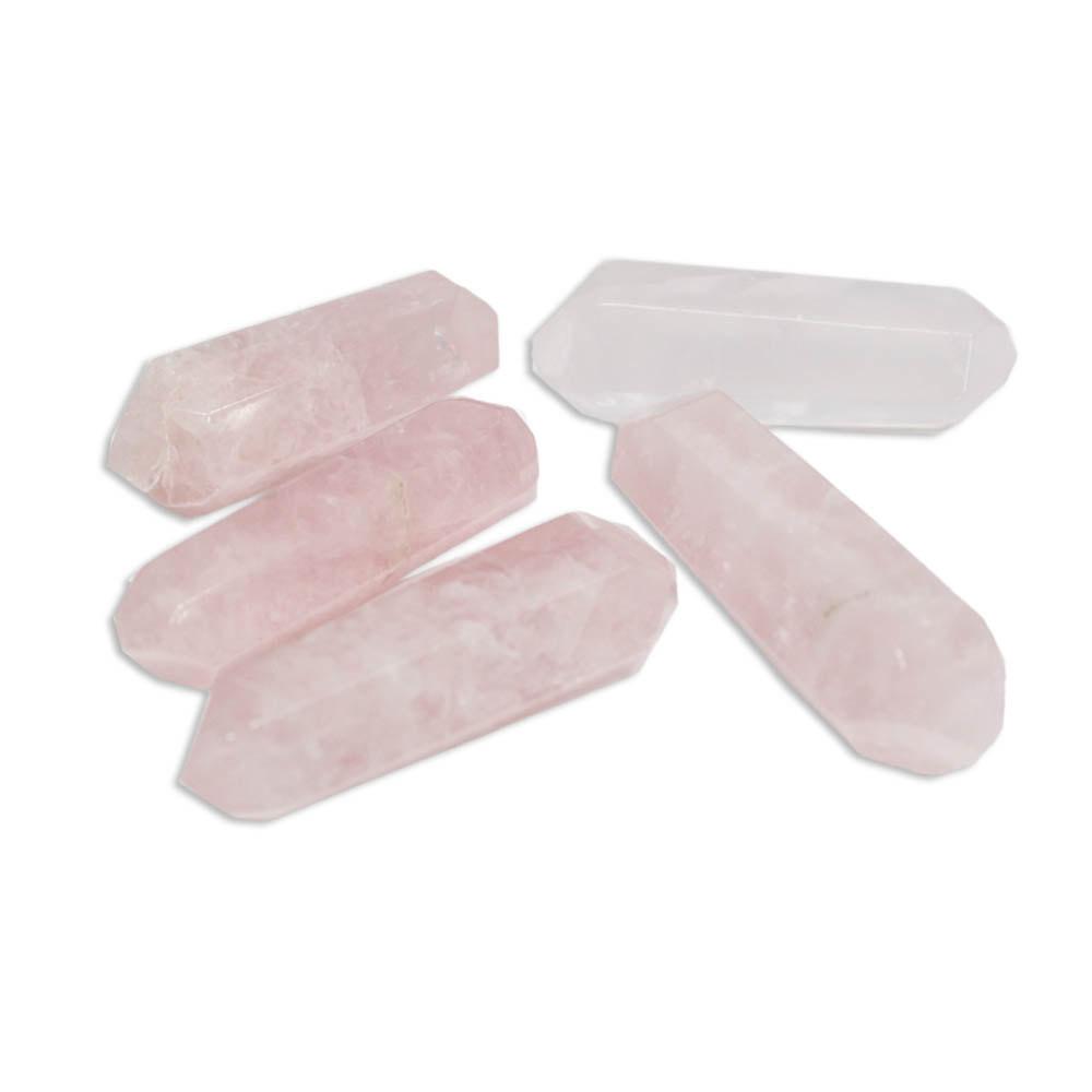 Rose Quartz Double Terminated Point - Crystal Healing -Chakra Stone (RK37B12-06)