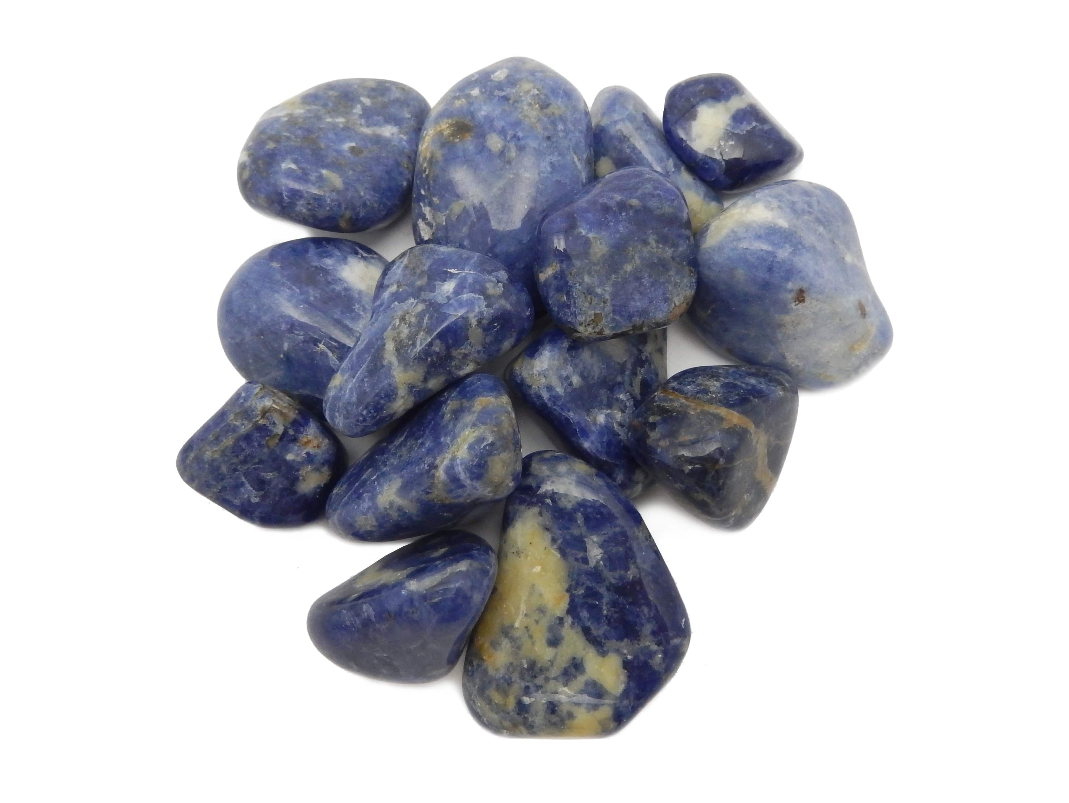 1/2 lb Blue Sodalite Tumbled Gemstones - Polished Stones - Jewelry supplies - Arts and Crafts (TS_05)